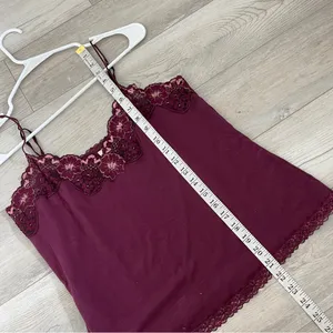 Banana Republic Tank Top modal cotton lace womens Purple (xlarge) y2k vintage thumbnail 6