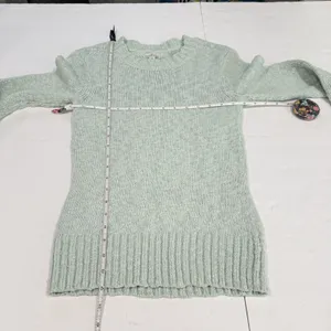 LL Bean Signature Blue Green Cotton‎ Ragg Crewneck Pullover Sweater Size XS thumbnail 6