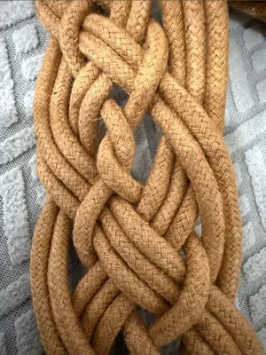 Saison Nandi Braided Camel Corded Belt with Gold Marble Colored Accent Buckle thumbnail 3