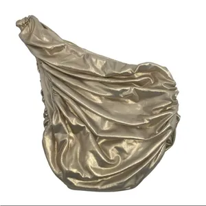 NWOT DO+BE gold ruched one shoulder crop top thumbnail 1