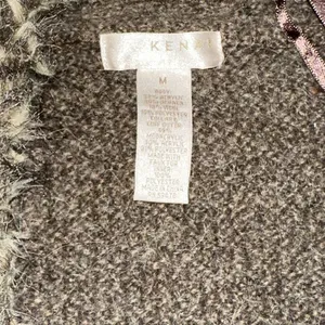 Kenar women’s furry sweater jacket cardigan brown size medium thumbnail 6