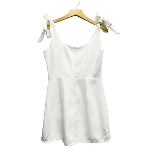 Lulus Your Sweetie Square Neck White Tie-Strap Mini Dress size M NWT thumbnail 3
