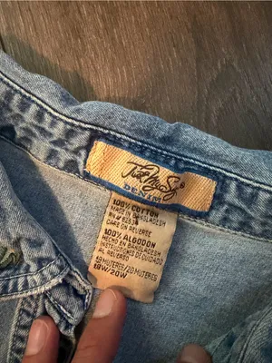Light Blue Embroidered Denim Button thumbnail 3