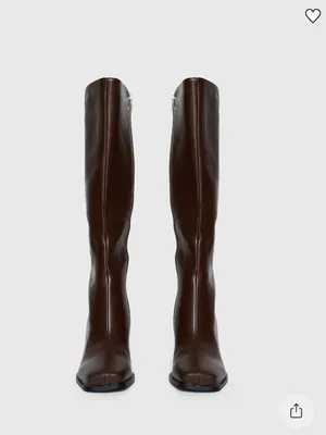 Princess Polly Tall Block-Heel Knee Boots in Dark Brown and Black thumbnail 3