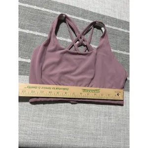 Iuga Womens Medium‎ Mauve Strappy Crisscross Back Sports Bra Yoga Activewear Top thumbnail 2