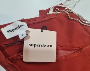 Superdown Jaxie Diamond Mini Dress in Rust Medium thumbnail 9