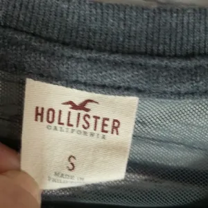 Hollister glitter sheer see thru back gray blue pullover sweatshirt Small thumbnail 4