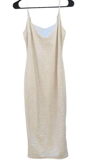 Afterstitch Womens size small off white snakeskin print cowl neck maxi dress👇🏼 thumbnail 1