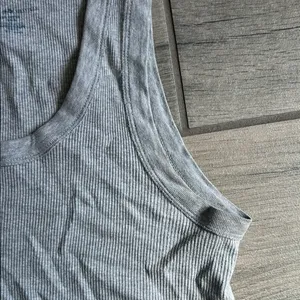 Brandy Melville Light Gray Ribbed Crop Top thumbnail 3