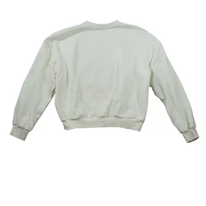 Garage Crewneck Country Club Embossed Tennis‎ Sweatshirt Cream S/M Pockets thumbnail 7