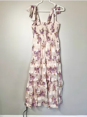 Zimmermann Rosa stripped picnic dress midi floral ruffles size OP/XS thumbnail 8