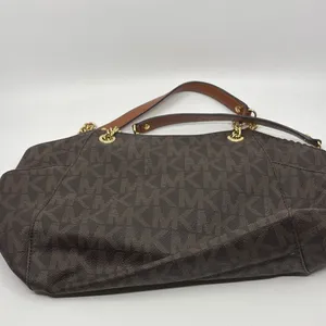 Michael Kors Dark Brown Monogram Shoulder Bag thumbnail 2