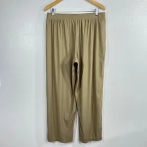 Uniqlo Ultra Stretch AIRism Straight Wide Pants Womens XL Khaki Beige UV Protect thumbnail 4
