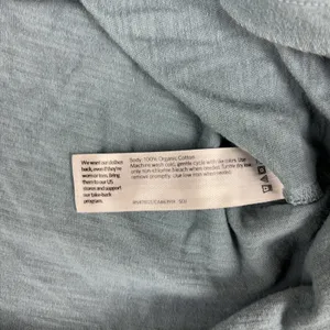 Eileen Fisher Shirt Womens M Blue V-Neck Short Sleeve Organic Cotton Jersey Top thumbnail 8