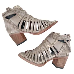 Like New FreeBird by Steven Leather Wazee Heeled Sandals Size thumbnail 12