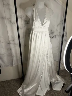 Lulus Dress White Satin thumbnail 2