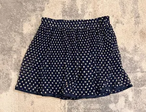 Flutterbye Navy Polka Dot Pleated Mini Skirt Blue Size M thumbnail 1