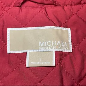 Michael Kors Jacket‎ Women's Small Lightweight Quilted Terracotta Snap Close thumbnail 6