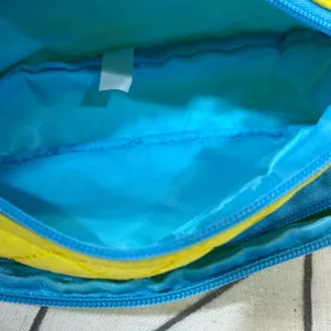 Tula Cosmetic Bag Small Yellow Quilted Double Zip Makeup Pouch‎ thumbnail 6