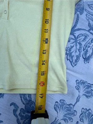 Me to We Pale Yellow Ribbed Henley Crop Top size S Small thumbnail 7