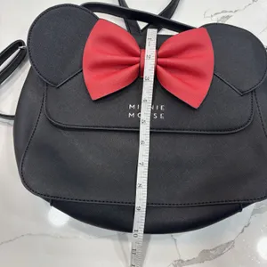 Disney Loungefly Minnie Mouse Black Crossbody Handbag Red Bow thumbnail 10