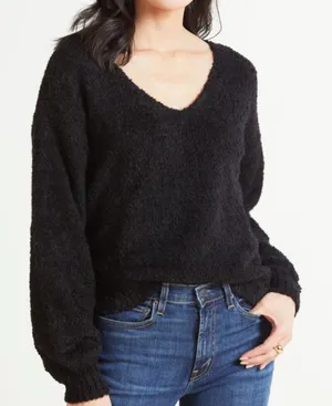 Sanctuary Bliss Womens Size XL Black V-Neck Pullover Sweater Long‎ Sleeve NEW thumbnail 1