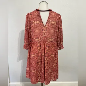 For Love and Lemons Geneva Patterned Mini Dress Size Small thumbnail 6