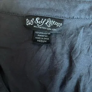Self Esteem Vintage Y2K Women’s Deadstock Gray Button Up Top with Ruffle detail size M thumbnail 6