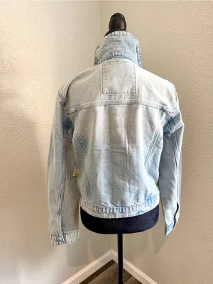 Michael Kors Light Wash Denim Jean Jacket thumbnail 6