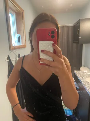 Missufe Long Sparkling Black Dress thumbnail 1