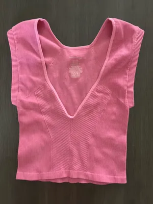 Free People V-Neck Ribbed Top XS/S in Sweet Pea New Without Tags thumbnail 1
