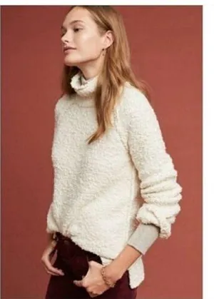 Moth Anthropologie Womens Juliette Chunky Knit Sweater X-Small Turtleneck Raglan thumbnail 1