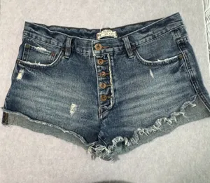 Free People Button Fly Jean Shorts, Size W 27 thumbnail 1