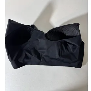 Black Bra Women's Size 2XL Front-Closure Padded Wide-Straps Wirefree thumbnail 2