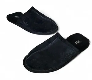 UGG Women’s Black Suede Open-Back Slippers Size 9 thumbnail 1