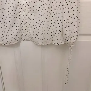 LUSH Abstract Polka Dot Tie Sleeve Sheer V-Neck Blouse thumbnail 3