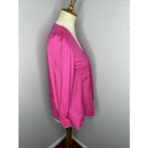 Tuckernuck Pomander Place Easton Blouse Hot Pink‎ Size Small thumbnail 6