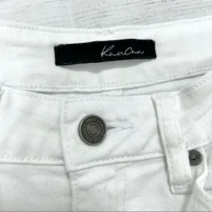 KanCan High Rise Ankle Skinny Distressed Jeans White Stretch Women's Size 25 thumbnail 6