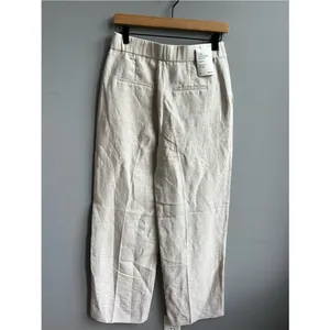 Aritzia The Limitless Pant Linen NWT Natural Ecru Wide Leg Size 6 thumbnail 10