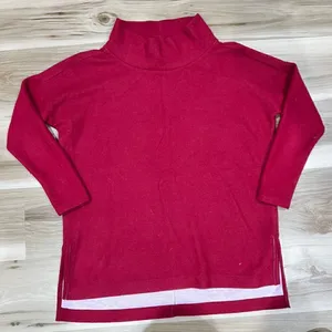 Anthropologie Raspberry Red Theresa Tunic Top Sweater Women’s XS thumbnail 2