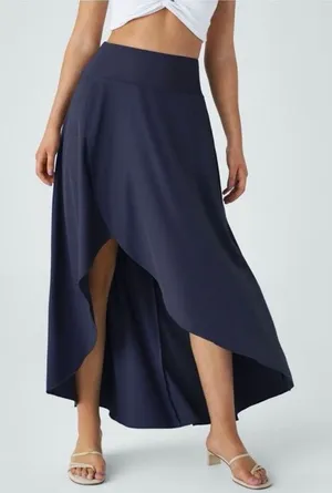 Halara Size L Breezeful High Waisted High Low Ruffle 2 in 1 Skirt Patriot Blue thumbnail 1