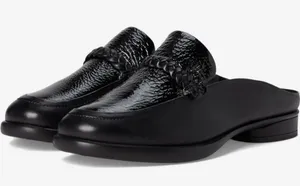 ECCO Sculpted Luxury Braided Mule Black/Black Patent Size 39 thumbnail 1