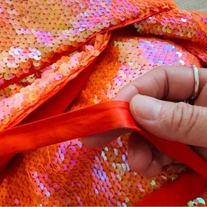 Song of Style cross back orange sequin midi dress NWT thumbnail 14