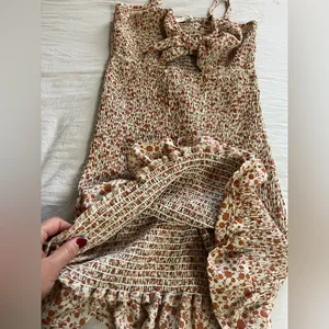Blush Rust and Cream‎ Patterned Dress Size Medium thumbnail 6