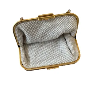 Vintage Corde Bead reversible beaded handbag purse‎ black floral White pattern thumbnail 2