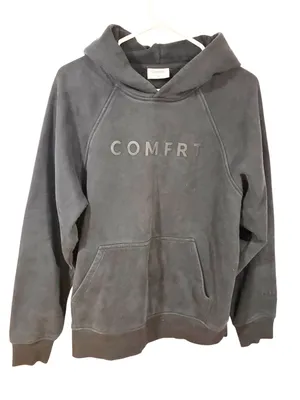Comfrt Charcoal Grey Unisex Tranquil Hoodie Pullover Sweatshirt Size Medium thumbnail 1