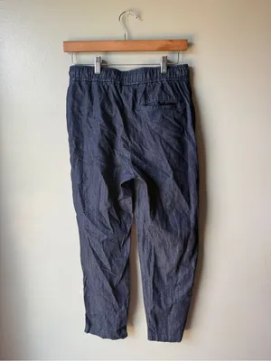Old Navy Women’s Small Dark Wash Chambray Drawstring Pants thumbnail 4