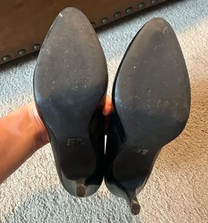 Michael Shannon Black Leather Pumps size 8 thumbnail 6