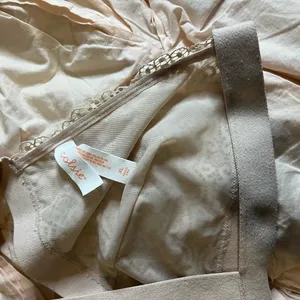 Colsie XL beige lace stretch triangle bralette thumbnail 3