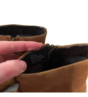 Brown suede ankle boots with a pointed toe Size 10 thumbnail 4